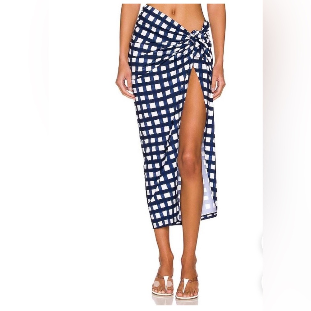 Jacquemus Gingham Sarong Skirt Sz Small